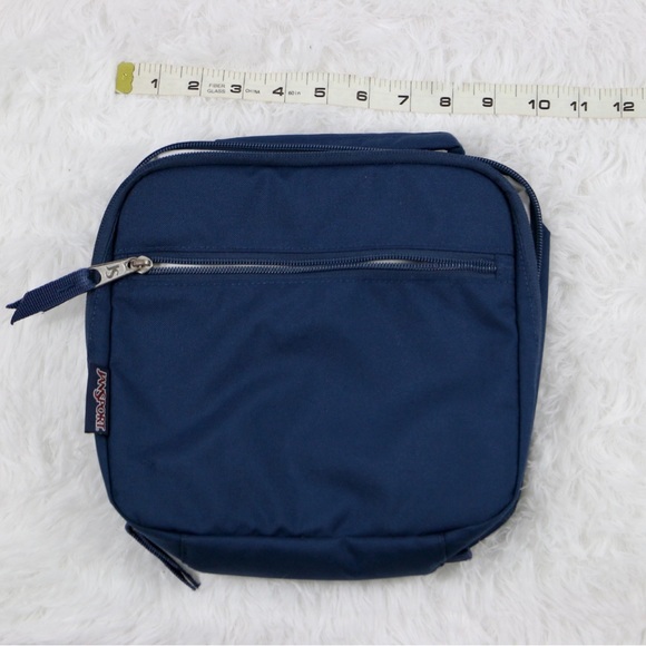 JanSport Lunch Break Insulated Lunch Bag Blue Compact Box Cooler Storage Case - Picture 3 of 10